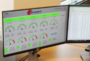Control screen showing the performance and status of multiple Cyclojet extraction systems.